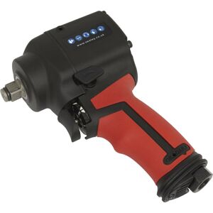 Loops Stubby Air Impact Wrench - 1/2 Inch Sq Drive - Twin Hammer - 3-Speed Selector Loops Stubby Air Impact Wrench - 1/2 Inch Sq Drive - Twin Hammer - 3-Speed Selector
