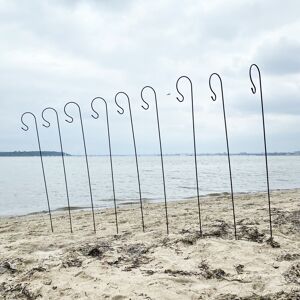 Selections 20 x Shepherds Crook Black Metal Garden Border Hooks (1m) Selections 20 x Shepherds Crook Black Metal Garden Border Hooks (1m)