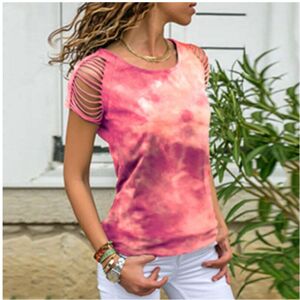Unbranded (WineRed, M) Casual Short Sleeve Blouse T-Shirts Womens Summer Tie-dye Printed T Unbranded (WineRed, M) Casual Short Sleeve Blouse T-Shirts Womens Summer Tie-dye Printed T