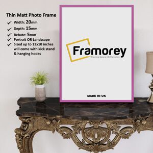 Framorey (30x40 CM) Thin Matt Pink Picture Frame / Wall Art Frames / Flat Wooden Effect P Framorey (30x40 CM) Thin Matt Pink Picture Frame / Wall Art Frames / Flat Wooden Effect P