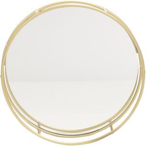 URBN Living (Round) Set of 2 Metal Gold Decorative Mirror Trays Vanity Perfume Decor Candle URBN Living (Round) Set of 2 Metal Gold Decorative Mirror Trays Vanity Perfume Decor Candle