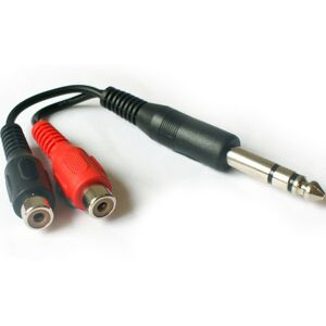 Loops 6.35mm 1/4" Stereo Jack Plug to 2 RCA PHONO Female Cable Lead Headphone Adapter Loops 6.35mm 1/4" Stereo Jack Plug to 2 RCA PHONO Female Cable Lead Headphone Adapter