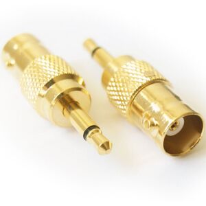 Loops 3.5mm Male Mono Plug to BNC Female Socket Adapter Converter CCTV DVR Camera AUX Loops 3.5mm Male Mono Plug to BNC Female Socket Adapter Converter CCTV DVR Camera AUX