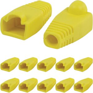 Loops 10x Yellow RJ45 Strain Relief Network Cable CAT5/6 Connector Boot Cover Cap End Loops 10x Yellow RJ45 Strain Relief Network Cable CAT5/6 Connector Boot Cover Cap End