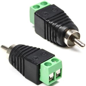 Loops RCA PHONO Male Screw Terminal Connector No Solder AV Cable End Plug CCTV Audio Loops RCA PHONO Male Screw Terminal Connector No Solder AV Cable End Plug CCTV Audio