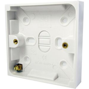 Loops 16mm Deep Single Plastic Surface Mounted Back Box 1 Gang Wall Pattress Outlet Loops 16mm Deep Single Plastic Surface Mounted Back Box 1 Gang Wall Pattress Outlet