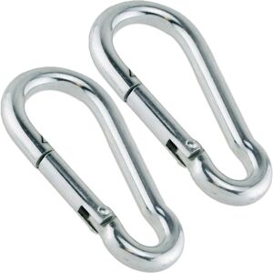Loops 2 PACK 6mm Quality Stainless Steel Carbine Wire Rope Clip Hook Carabina Loops 2 PACK 6mm Quality Stainless Steel Carbine Wire Rope Clip Hook Carabina