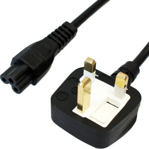Loops 1.8m UK Mains Plug to C5 Clover Leaf Power Cable Lead 240V 5A Laptop Charger Loops 1.8m UK Mains Plug to C5 Clover Leaf Power Cable Lead 240V 5A Laptop Charger