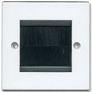 Loops Single Brush Wall Face Plate Outlet 1 Gang Cable Tidy Entry Hole Cover Plastic Loops Single Brush Wall Face Plate Outlet 1 Gang Cable Tidy Entry Hole Cover Plastic