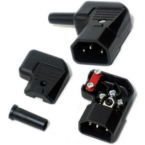 Loops IEC Male C14 Side Right Angled 10A Connector Plug Kettle Power Socket 90 Degree Loops IEC Male C14 Side Right Angled 10A Connector Plug Kettle Power Socket 90 Degree