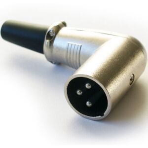 Loops XLR 3 Pin Male Plug Solder Connector Right Angle Angled 90 Degree Mic Cable Loops XLR 3 Pin Male Plug Solder Connector Right Angle Angled 90 Degree Mic Cable