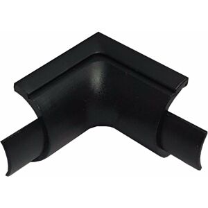 Loops 16mm x 8mm Black Smooth Fit Right Angled Internal Trunking Adapter Under Door Loops 16mm x 8mm Black Smooth Fit Right Angled Internal Trunking Adapter Under Door