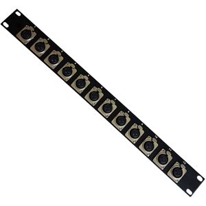 Loops 12 Port XLR Patch Panel 1U 19 Rack 3 Pin Female Audio Socket Connector Chassis Loops 12 Port XLR Patch Panel 1U 19 Rack 3 Pin Female Audio Socket Connector Chassis