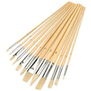 Loops 12 Piece Mixed Tip Paint Brush Set 2mm 12mm Finishing Painting Priming Fine Loops 12 Piece Mixed Tip Paint Brush Set 2mm 12mm Finishing Painting Priming Fine