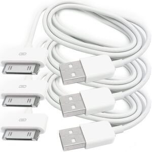 Loops 3x 1m USB Male To iPod iPad iPhone 30 Pin Plug Cable Lead Charger 2.0 Apple 4S Loops 3x 1m USB Male To iPod iPad iPhone 30 Pin Plug Cable Lead Charger 2.0 Apple 4S