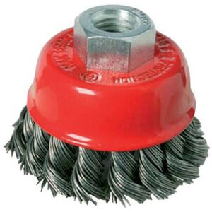 Loops 100mm Double Row Twist Knot Bowl Cup M14 x 2 Thread Paint Rust Removal Loops 100mm Double Row Twist Knot Bowl Cup M14 x 2 Thread Paint Rust Removal