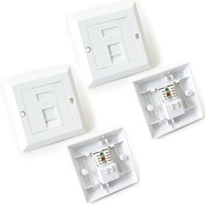 Loops 2x Single Port CAT6 IDC Wall Outlet Face Plate 1 Way RJ45 Network Ethernet Loops 2x Single Port CAT6 IDC Wall Outlet Face Plate 1 Way RJ45 Network Ethernet
