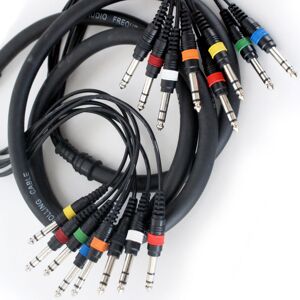 Loops 2.5m 8 Way 6.35mm 1/4" Jack Male to Plug Stereo Loom Cable DJ PA Snake Loom Lead Loops 2.5m 8 Way 6.35mm 1/4" Jack Male to Plug Stereo Loom Cable DJ PA Snake Loom Lead