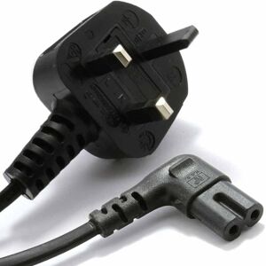 Loops 3m UK Plug to Figure 8 Cable Lead 90 Degree Right Angled C7 Mains Power 13A Loops 3m UK Plug to Figure 8 Cable Lead 90 Degree Right Angled C7 Mains Power 13A
