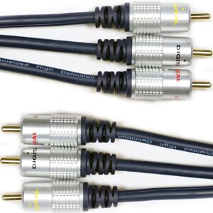 Loops 2M AV Cable Triple 3 RCA PHONO Male Lead Video To Yellow Audio Red Black Loops 2M AV Cable Triple 3 RCA PHONO Male Lead Video To Yellow Audio Red Black