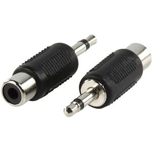 Loops QTY 2 3.5mm Mono Plug to RCA Phono Socket Adapter Male Female Connector Loops QTY 2 3.5mm Mono Plug to RCA Phono Socket Adapter Male Female Connector