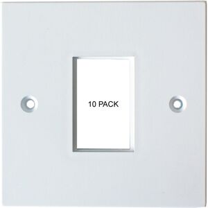 Loops 10 PACK 1x Single Gang Module Modular Frame 25 x 38mm LJ6C Wall Face Plate Cable Loops 10 PACK 1x Single Gang Module Modular Frame 25 x 38mm LJ6C Wall Face Plate Cable