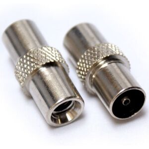 Loops 2x Male TV Aerial Screw/Twist on Connectors RF Coaxial Freeview Cable Plugs Loops 2x Male TV Aerial Screw/Twist on Connectors RF Coaxial Freeview Cable Plugs