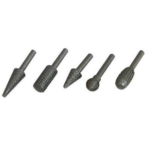 Loops 5 Piece 6mm Shank Rotary Rasp Set For Power Drills Shaping Carving Wood Loops 5 Piece 6mm Shank Rotary Rasp Set For Power Drills Shaping Carving Wood