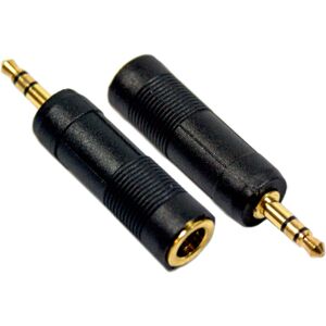 Loops GOLD 3.5mm AUX Male to 6.35mm 1/4" Female Adapter Large Keyboard Headphone Jack Loops GOLD 3.5mm AUX Male to 6.35mm 1/4" Female Adapter Large Keyboard Headphone Jack