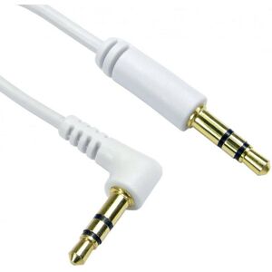 Loops 3m 3.5mm Male to Car AUX Plug Stereo White Cable Right Angled 90 Deg Straight Loops 3m 3.5mm Male to Car AUX Plug Stereo White Cable Right Angled 90 Deg Straight