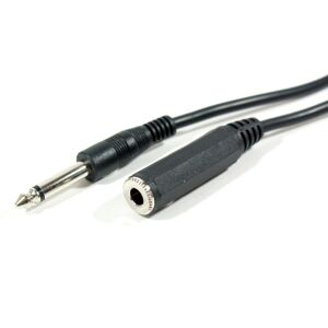 Loops 6m 6.35mm 1/4" Mono Plug to Jack Socket Extension Cable Guitar Headphone Lead Loops 6m 6.35mm 1/4" Mono Plug to Jack Socket Extension Cable Guitar Headphone Lead