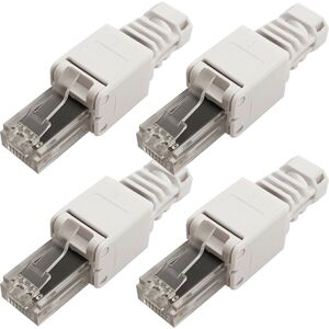 Loops 4x RJ45 CAT6a Tool-less Connectors & Boot - UTP Ethernet Plugs - NO CRIMP TOOL Loops 4x RJ45 CAT6a Tool-less Connectors & Boot - UTP Ethernet Plugs - NO CRIMP TOOL