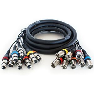 Loops 6m 8 Way XLR Male to Female Loom Cable Microphone Stage Snake Multicore Lead Loops 6m 8 Way XLR Male to Female Loom Cable Microphone Stage Snake Multicore Lead