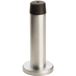 Loops Rubber Tipped Doorstop Cylinder with Rose Wall Mounted 71mm Satin Chrome Loops Rubber Tipped Doorstop Cylinder with Rose Wall Mounted 71mm Satin Chrome