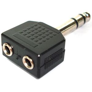 Loops 6.35mm 1/4" to 2x 3.5mm Stereo Splitter Adapter Dual/Twin Headphones Music Y Spl Loops 6.35mm 1/4" to 2x 3.5mm Stereo Splitter Adapter Dual/Twin Headphones Music Y Spl