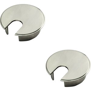 Loops 2x 62mm Recessed Heavy Pattern Cable Tidy Desktop Cable Hole Satin Nickel Loops 2x 62mm Recessed Heavy Pattern Cable Tidy Desktop Cable Hole Satin Nickel