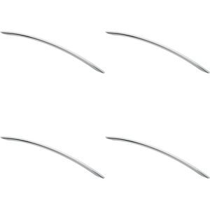 Loops 4x Curved Bow Cabinet Pull Handle 338 x 10mm 288mm Fixing Centres Chrome Loops 4x Curved Bow Cabinet Pull Handle 338 x 10mm 288mm Fixing Centres Chrome