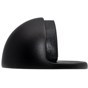 Loops Floor mounted Oval Doorstop 44 x 22mm Matt Black Half Moon Stopper Loops Floor mounted Oval Doorstop 44 x 22mm Matt Black Half Moon Stopper