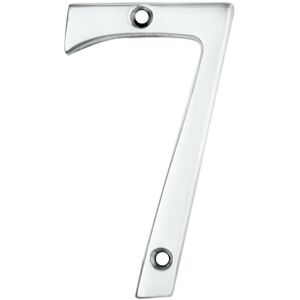 Loops Polished Chrome Door Number 7 75mm Height 4mm Depth House Numeral Plaque Loops Polished Chrome Door Number 7 75mm Height 4mm Depth House Numeral Plaque