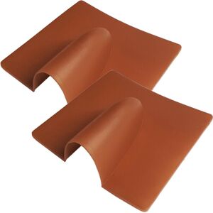 Loops 2x Brown Brick Buster Plate - Cable Wall Entry Tidy, 10x10cm, Weatherproof Plast Loops 2x Brown Brick Buster Plate - Cable Wall Entry Tidy, 10x10cm, Weatherproof Plast