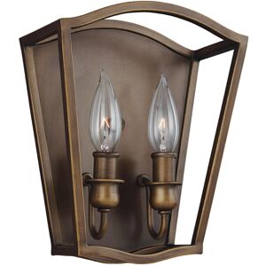 Loops Twin Wall Light Sconce Painted Aged Brass Finish LED E14 60W Bulb Loops Twin Wall Light Sconce Painted Aged Brass Finish LED E14 60W Bulb