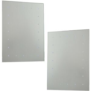 Loops 2 PACK IP44 LED Bathroom Mirror 60cm x 45cm Battery Powered Wall Light Switch Loops 2 PACK IP44 LED Bathroom Mirror 60cm x 45cm Battery Powered Wall Light Switch