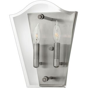 Loops Twin Wall Light Sconce Polished Antique Nickel LED E14 60W Bulb Loops Twin Wall Light Sconce Polished Antique Nickel LED E14 60W Bulb