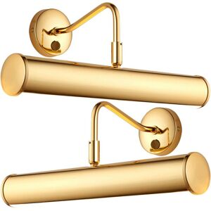 Loops 2 PACK LED Twin Picture Wall Light Brass Plate Dimmable 6.2W Bulb Lighting Bar Loops 2 PACK LED Twin Picture Wall Light Brass Plate Dimmable 6.2W Bulb Lighting Bar