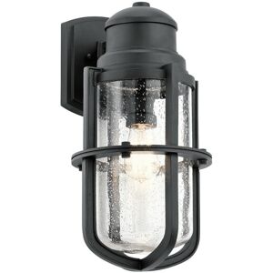 Loops Outdoor IP44 1 Bulb Wall Light Lantern Textured Black LED E27 60W d01819 Loops Outdoor IP44 1 Bulb Wall Light Lantern Textured Black LED E27 60W d01819