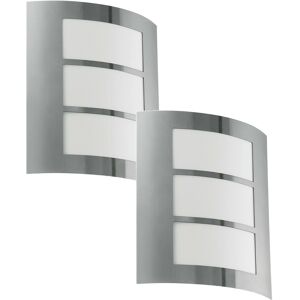 Loops Model g01786x2 Stainless Steel Modern Outdoor Wall Light IP44 2 Pack Loops Model g01786x2 Stainless Steel Modern Outdoor Wall Light IP44 2 Pack