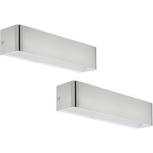 Loops 2 Pack Satin Nickel LED Wall Light - Wall Light Loops 2 Pack Satin Nickel LED Wall Light - Wall Light