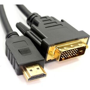 Loops 3m HDMI Male To DVI D/DVI I Plug Cable Lead Digital Monitor Laptop TV PC 1080P Loops 3m HDMI Male To DVI D/DVI I Plug Cable Lead Digital Monitor Laptop TV PC 1080P