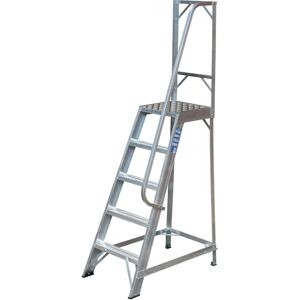 Loops 1.2m Heavy Duty Single Sided Fixed Step Ladders Handrail Platform Safety Barrier Loops 1.2m Heavy Duty Single Sided Fixed Step Ladders Handrail Platform Safety Barrier