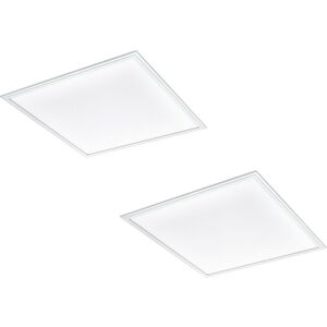 Loops 2 PACK Flush Ceiling Panel Light 6205mm White Sqaure Tile 40W LED 4000K Loops 2 PACK Flush Ceiling Panel Light 6205mm White Sqaure Tile 40W LED 4000K